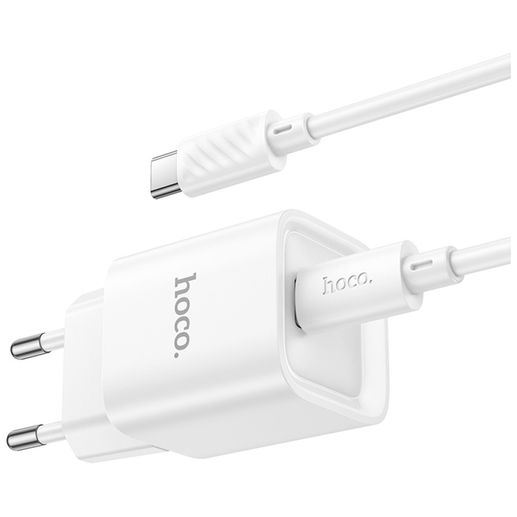 Зарядний пристрій HOCO C146A Charm USB-C PD20W + cable USB-C to USB-C White (6942007630269) - зображення 6