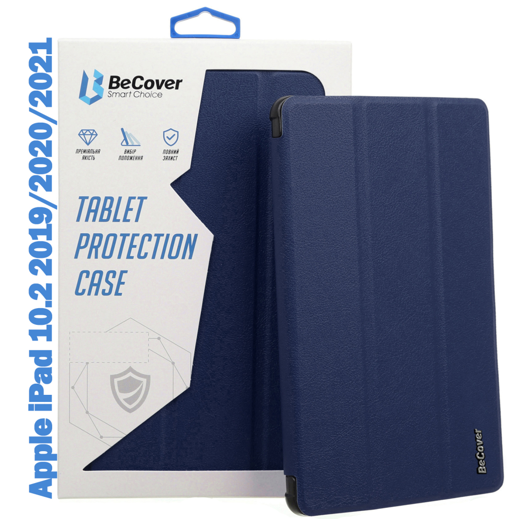 Чохол до планшета BeCover Tri Fold Soft TPU mount Pencil Apple iPad 10.2 2019/2020/2021 Deep Blue (708456) - зображення 1