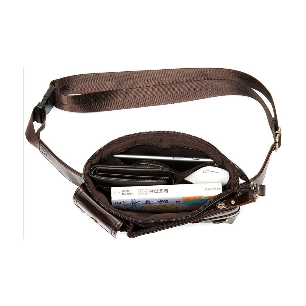 Сумка Vintage Поясна чоловіча Коричнева (14897) - зображення 12