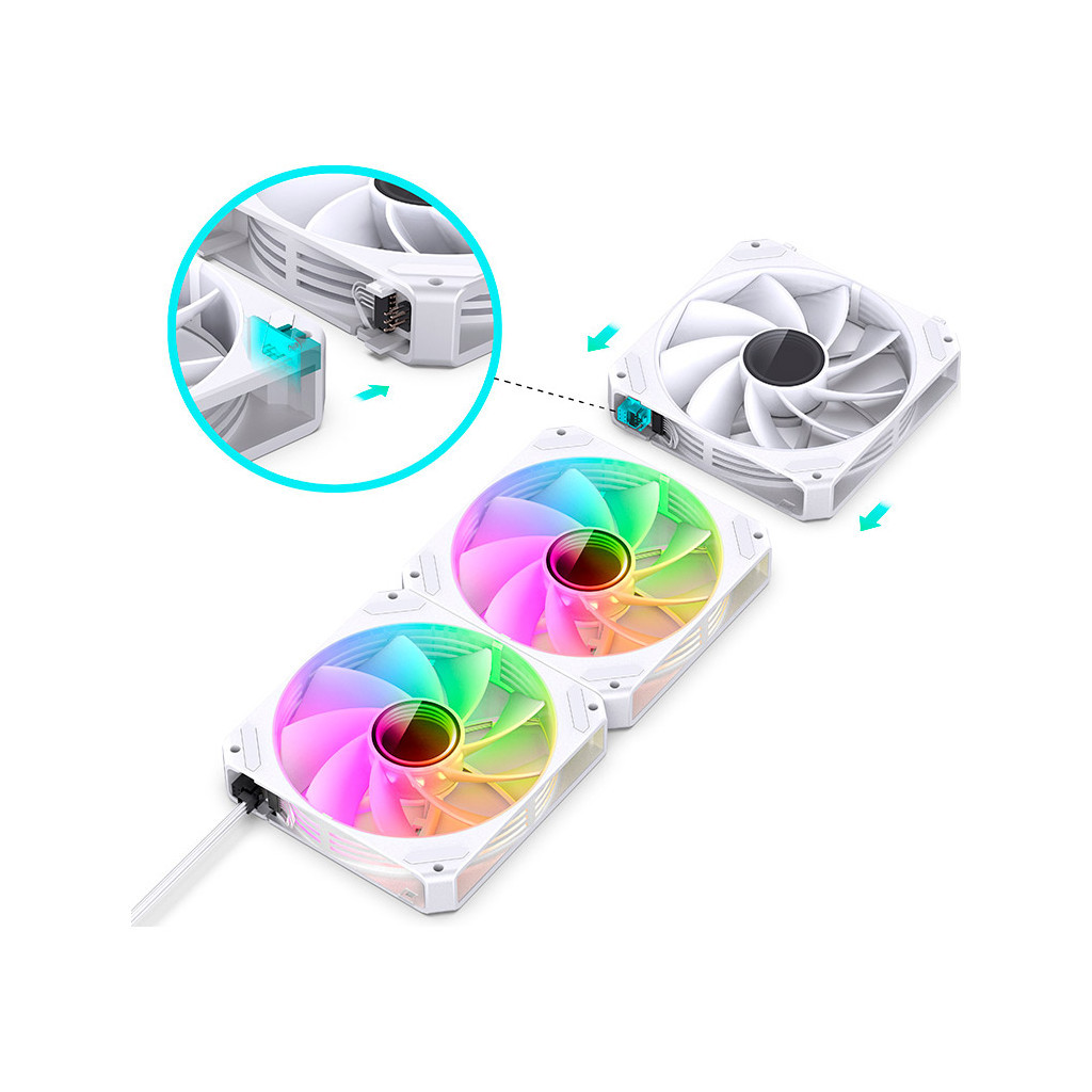 Кулер до корпусу JONSBO ZG-120WR White - зображення 2