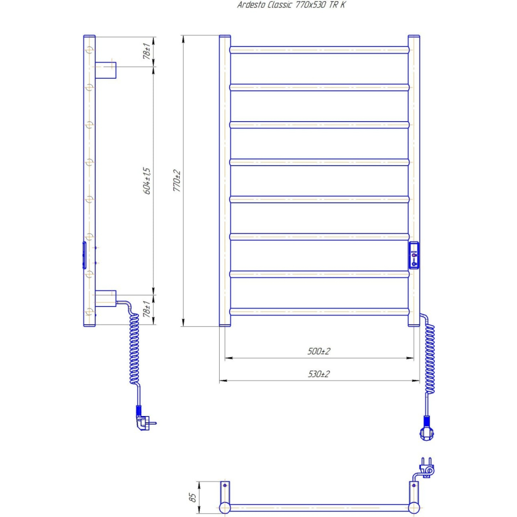 Сушарка для рушників Ardesto Classik-TR K (6.1.0602.06.BM) - изображение 4