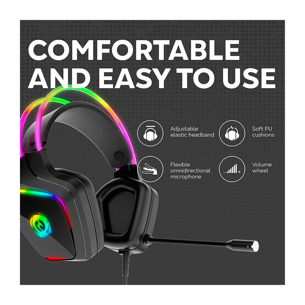 Навушники Canyon GH-9A Darkless Gaming 3.5 мм RGB Black (CND-SGHS9A) - зображення 8