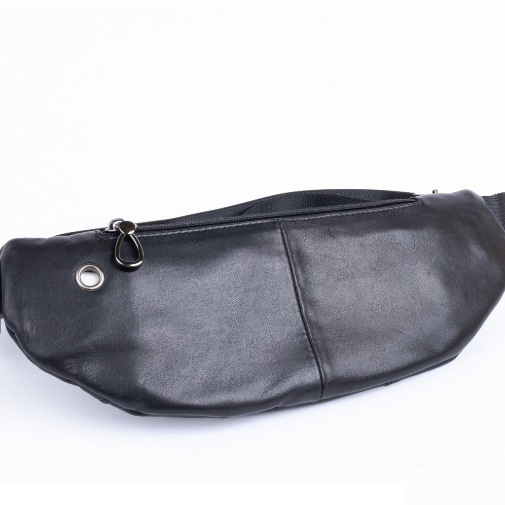 Сумка Vintage Поясна з натуральної шкіри Чорна (20343) - зображення 5
