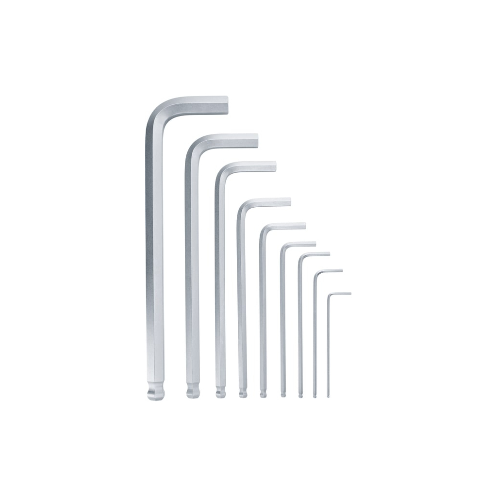 Ключ Bosch шестигранний, набір 9шт, кулястий наконечник (1.600.A02.BX9) - зображення 2