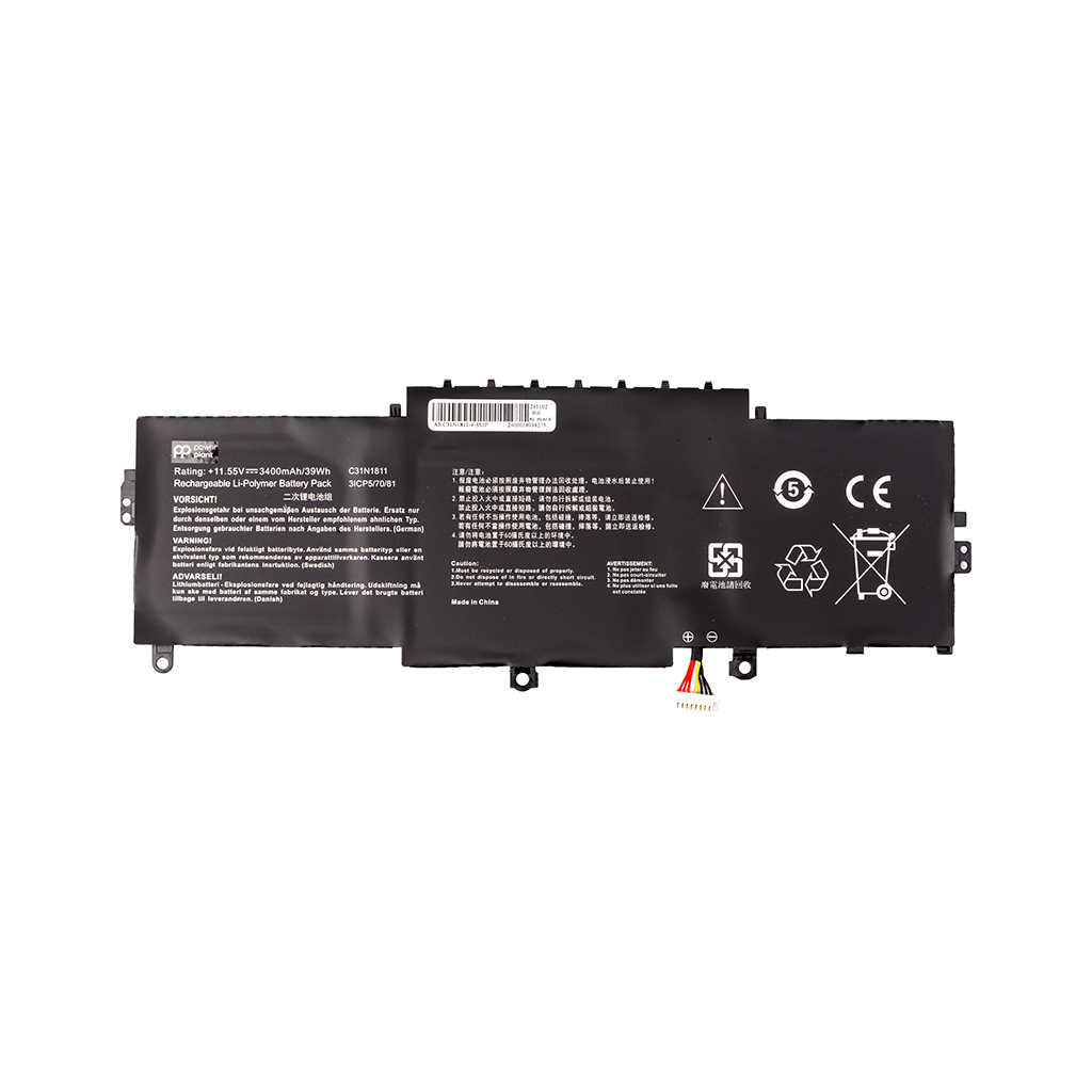 Акумулятор до ноутбука ASUS ZenBook 14 (C31N1811) 11.55V 3400mA PowerPlant (NB431991) - зображення 1