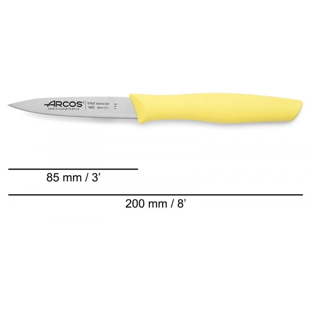 Кухонний ніж Arcos Nova для чищення 85 мм Лимонний (188576) - зображення 2