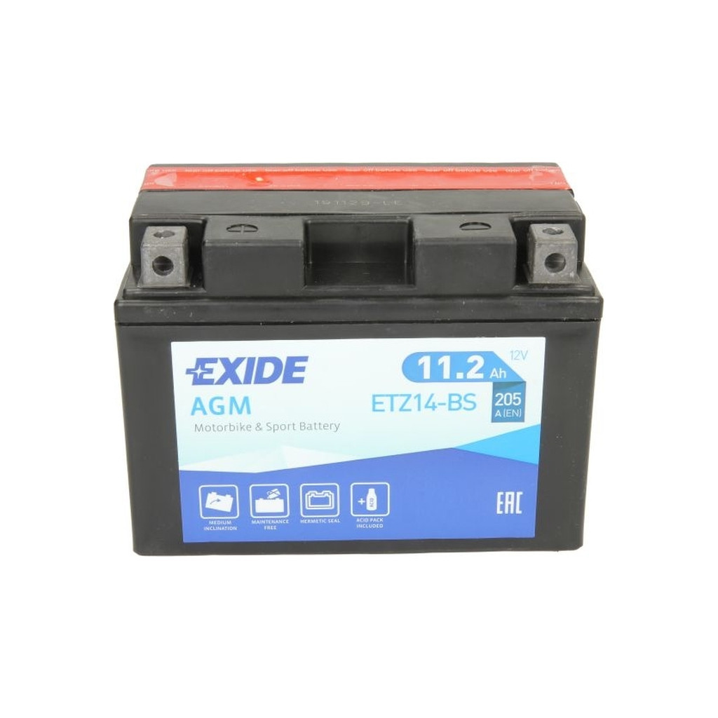 Акумулятор автомобільний EXIDE AGM 11,2Ah (+/-) (205EN) (ETZ14-BS) - зображення 2
