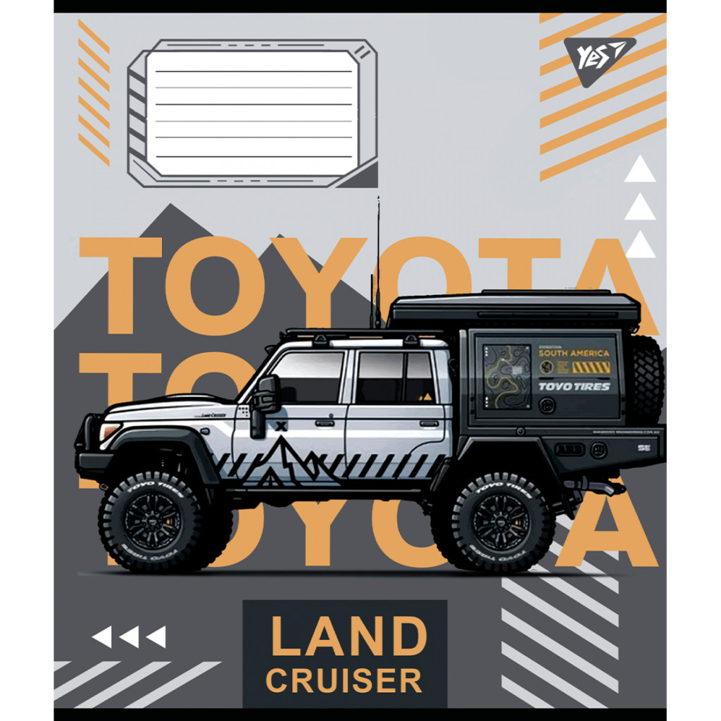 Зошит Yes Off road vehicle 24 аркушів клітинка (767291) - зображення 4