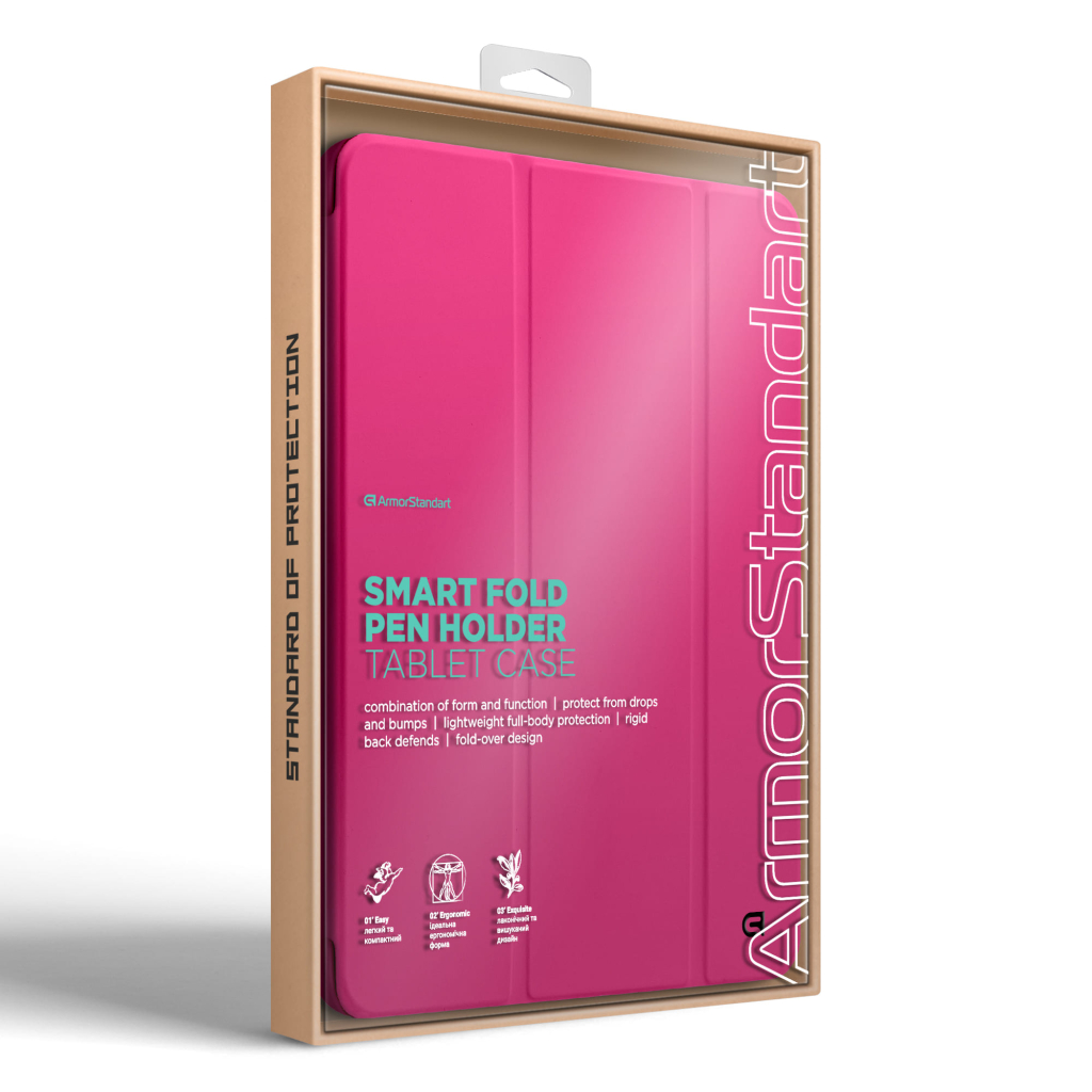 Чохол до планшета Armorstandart Smart Fold Pen Apple iPad Air 11 (2024) Rose Red (ARM78122) - зображення 8