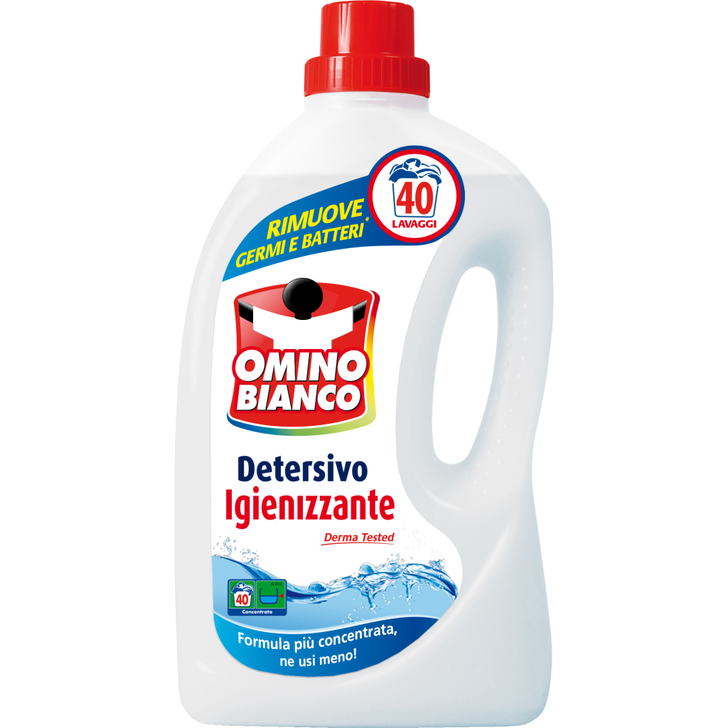 Гель для прання Omino Bianco Detersivo Igienizzante Антибактеріальний 2 л (8003650010681) - зображення 1