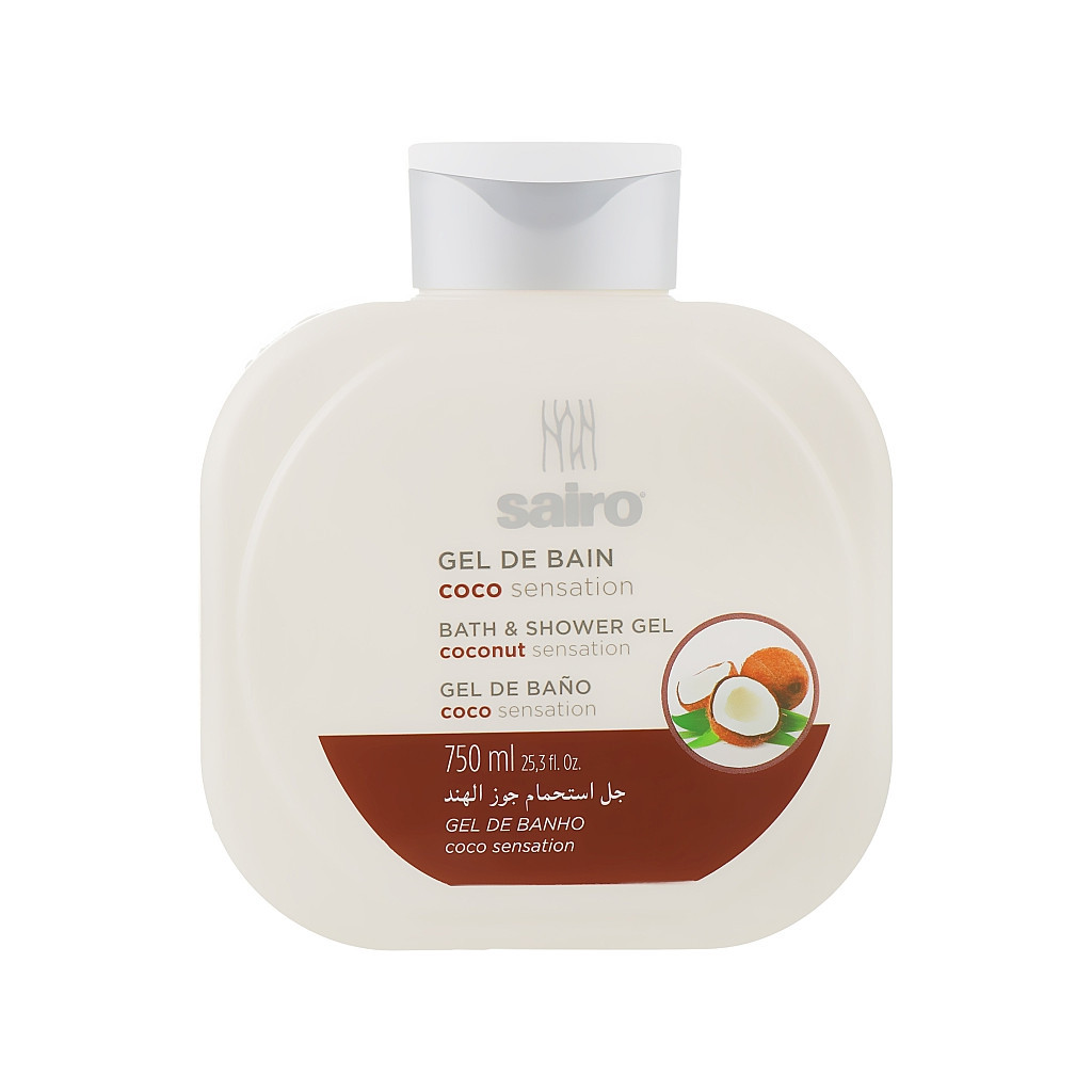 Гель для душу Sairo Bath And Shower Gel Кокосове відчуття 750 мл (8433295049379) - зображення 1