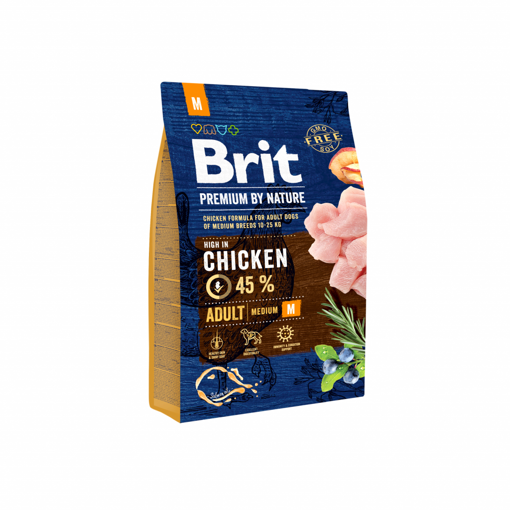 Сухий корм для собак Brit Premium Dog Adult M 3 кг (8595602526352) - зображення 1