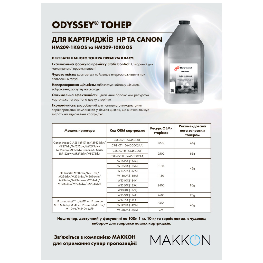 Тонер Static Control HP LJ M211 10кг (HM209-10KGOS) - зображення 2