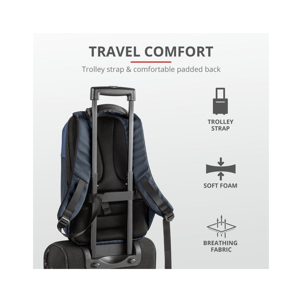 Рюкзак для ноутбука Trust 16" Nox Anti-theft BLUE (23307) - изображение 11