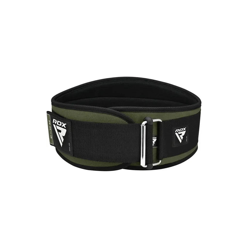 Атлетичний пояс RDX RX3 EVA Curve неопреновий Army Green S (WBE-RX3AG-S) - изображение 3