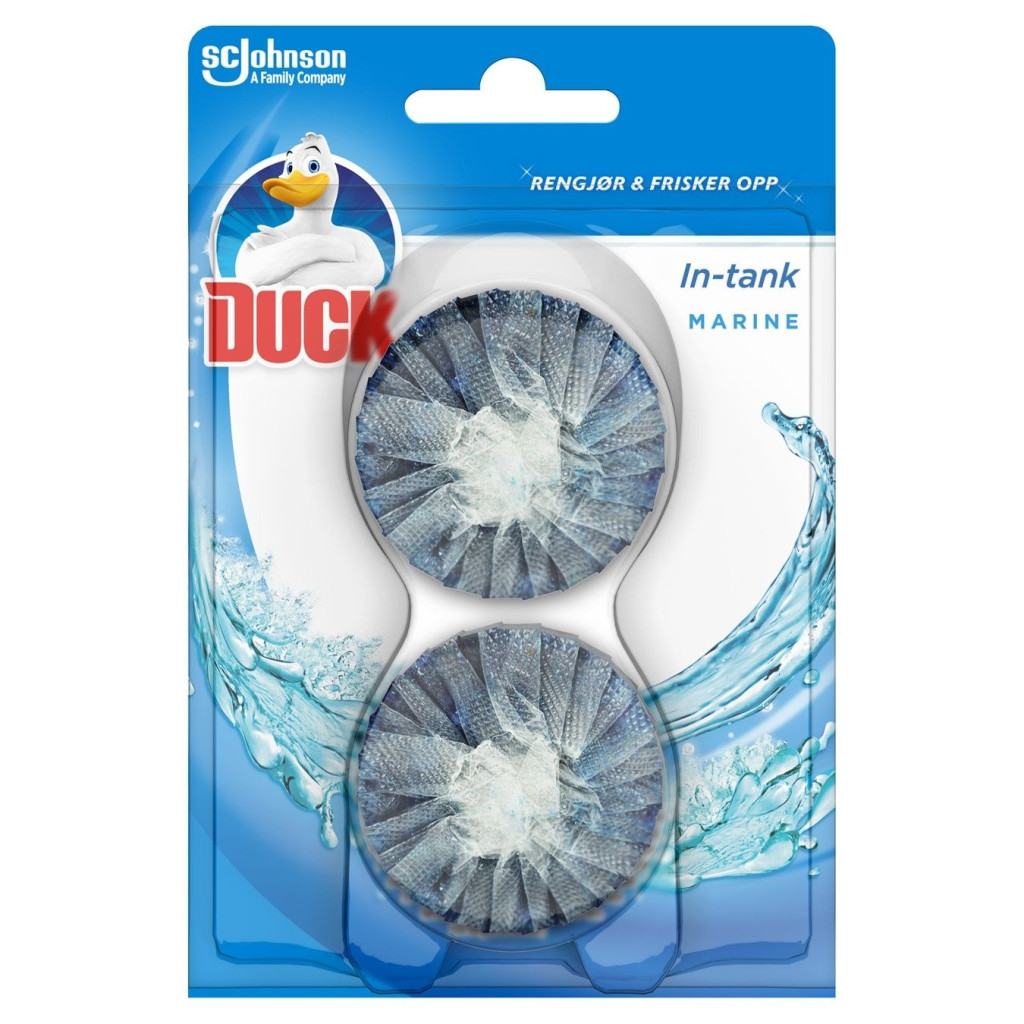 Засіб для чищення унітазу Duck Таблетка чистоти для зливного бачка Морський 2 х 50 г (5000204004755) - зображення 1