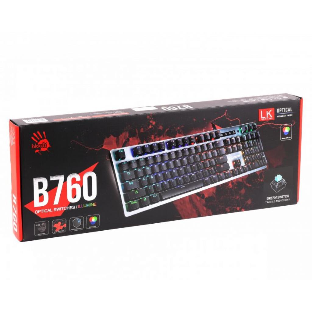 Клавіатура A4Tech Bloody B760 Green Sw Black (4711421953108) - зображення 6