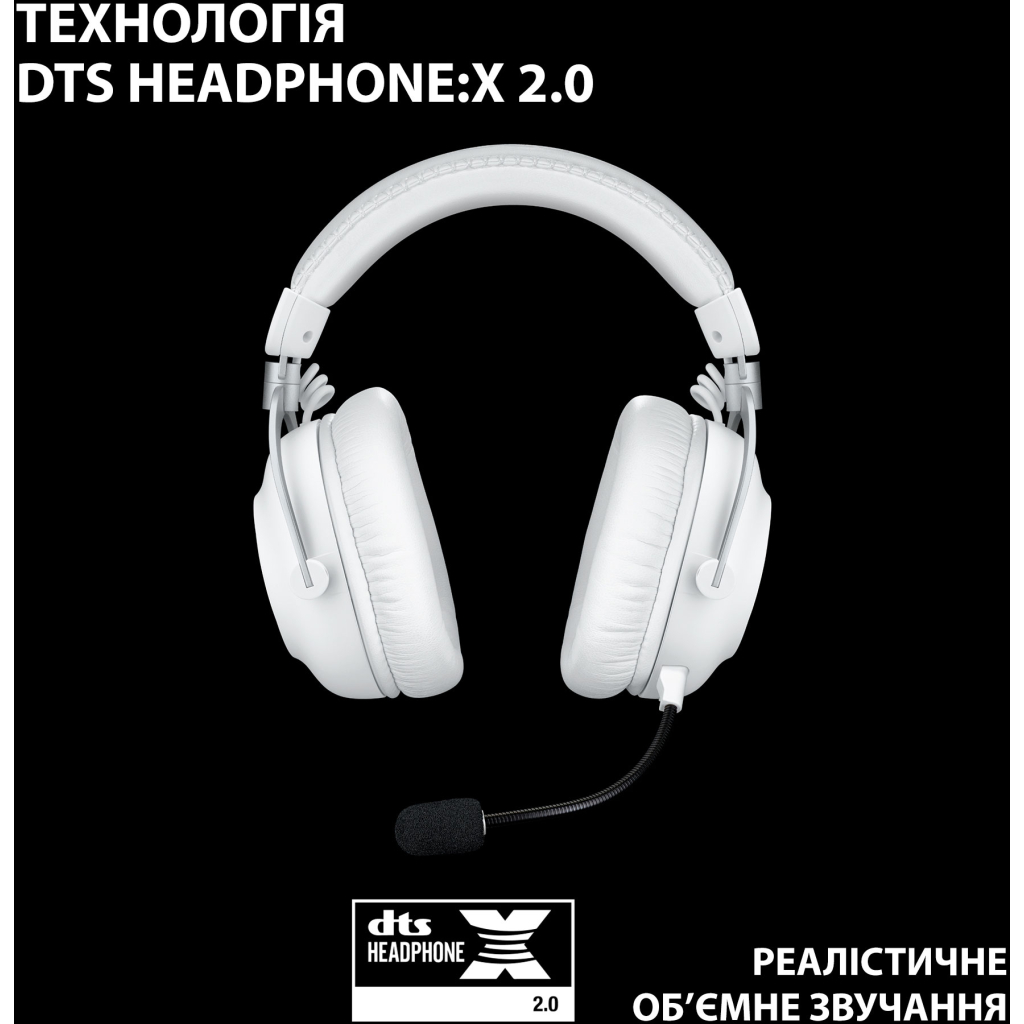 Навушники Logitech G Pro X 2 Lightspeed Wireless White (981-001269) - зображення 8