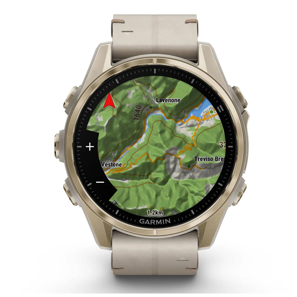 Смарт-годинник Garmin fenix 8 43mm, AMOLED, Saph, SftGldSS/FogGryLeatherBnd, Excl, GPS (010-02903-40) - зображення 10