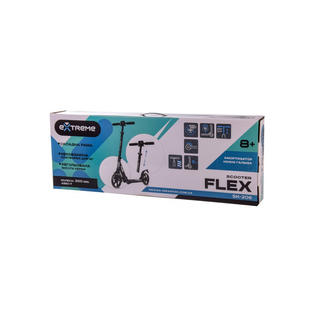 Самокат Extreme FLEX, PU200 мм Blue (SK206 BLUE) - зображення 8