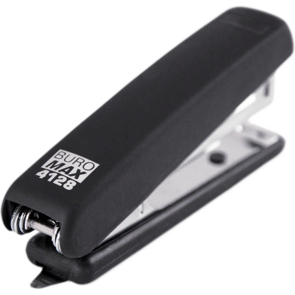 Степлер Buromax RUBBER TOUCH №10,12 аркушів 107х25х54 мм, чорний (BM.4128-01) - зображення 2