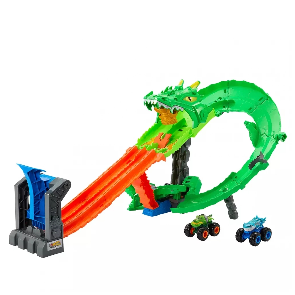 Автотрек Hot Wheels Атака вогняного дракона Monster Trucks (JFR06) - изображение 2