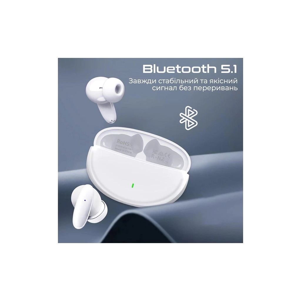 Навушники Promate Lush White (lush.white) - зображення 3