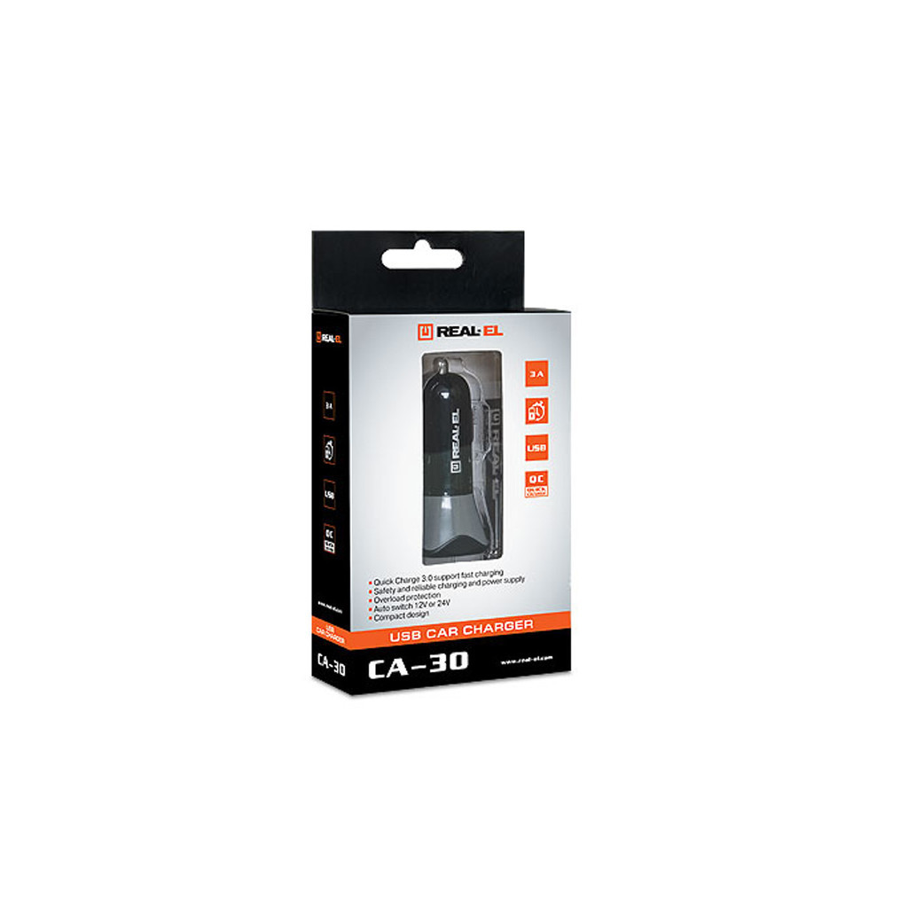 Зарядний пристрій REAL-EL CA-30 black (EL123160011) - зображення 7
