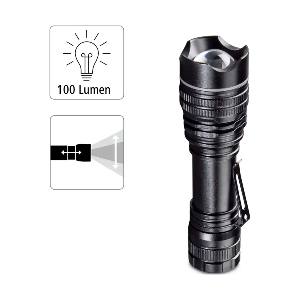 Ліхтар Hama Professional 1 LED Torch L100 Black (00139523) - зображення 3
