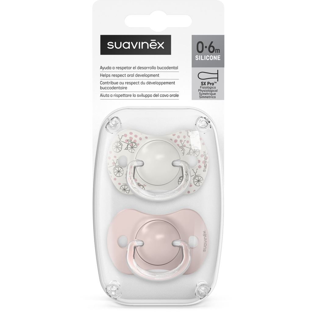 Пустушка Suavinex A walk in the park фізіологічна 2 шт 0-6 місяців, рожева (308269) - зображення 5