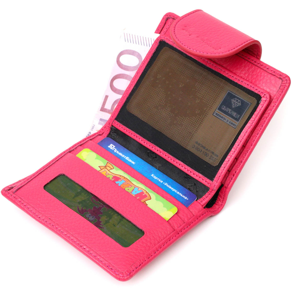 Гаманець Tony Bellucci З натуральної шкіри Фуксія (22063) - зображення 6