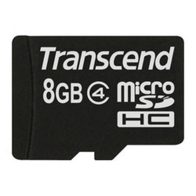 Карта пам'яті Transcend 8Gb microSDHC class 4 (TS8GUSDC4) - зображення 1