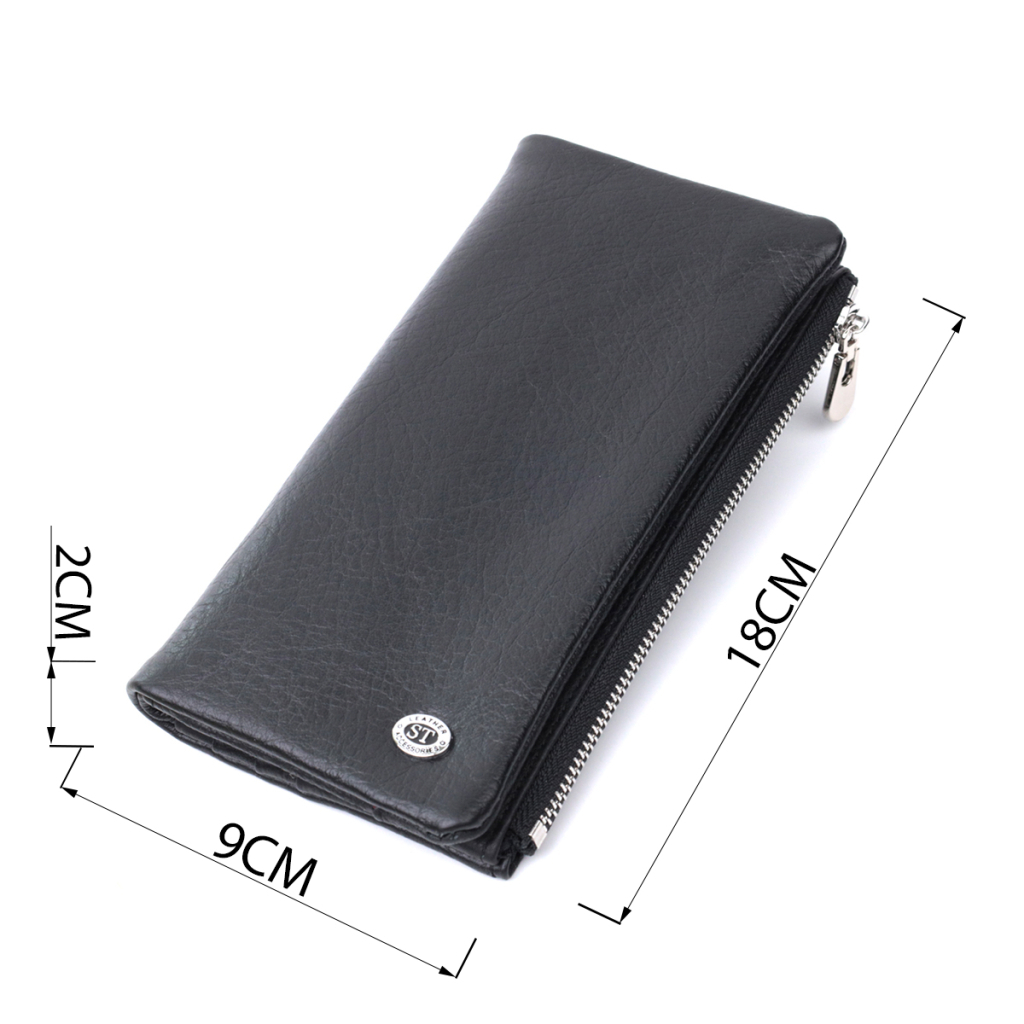 Гаманець ST Leather Унісекс з м'якої натуральної шкіри Чорний (22743) - зображення 3