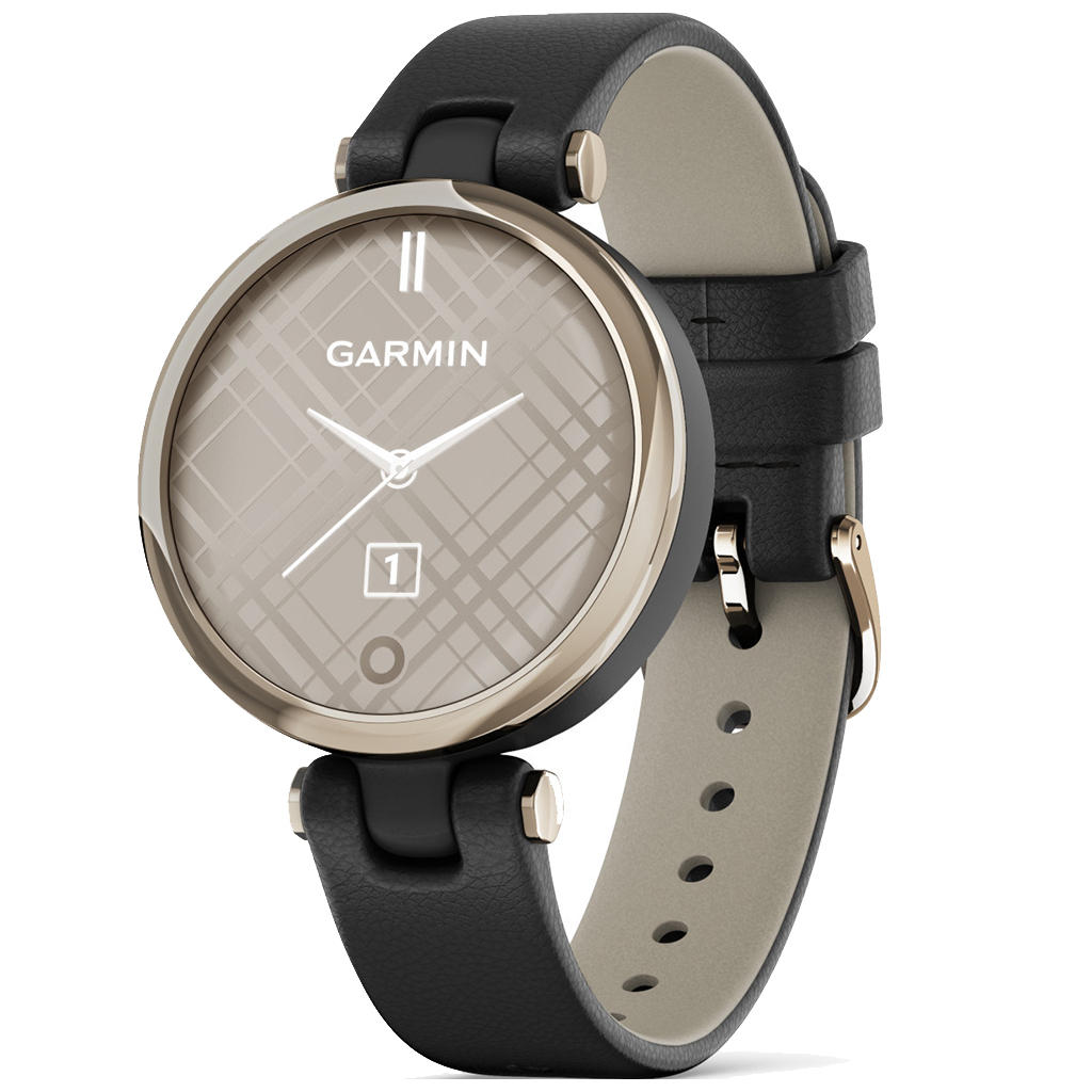 Смарт-годинник Garmin Lily, CreamGold, Black, Leather (010-02384-B1) - зображення 1