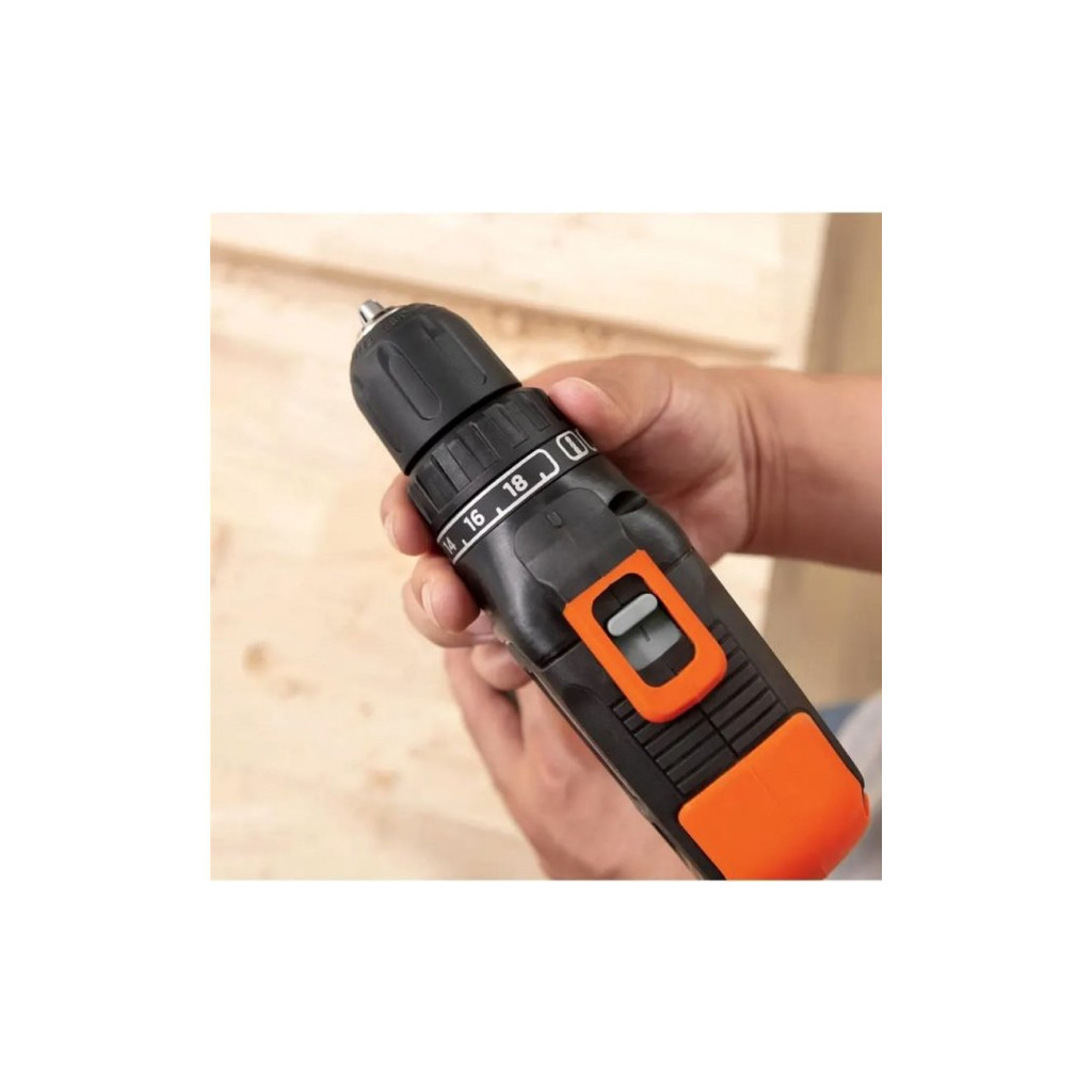 Шуруповерт Black&Decker FatMax, Li-lon 18 В, 26 Нм, 2 АКБ + ЗП, кейс (BCD7122CK) - зображення 10