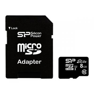 Карта пам'яті Silicon Power 8Gb microSDHC class 10 (SP008GBSTHBU1V10SP) - зображення 1