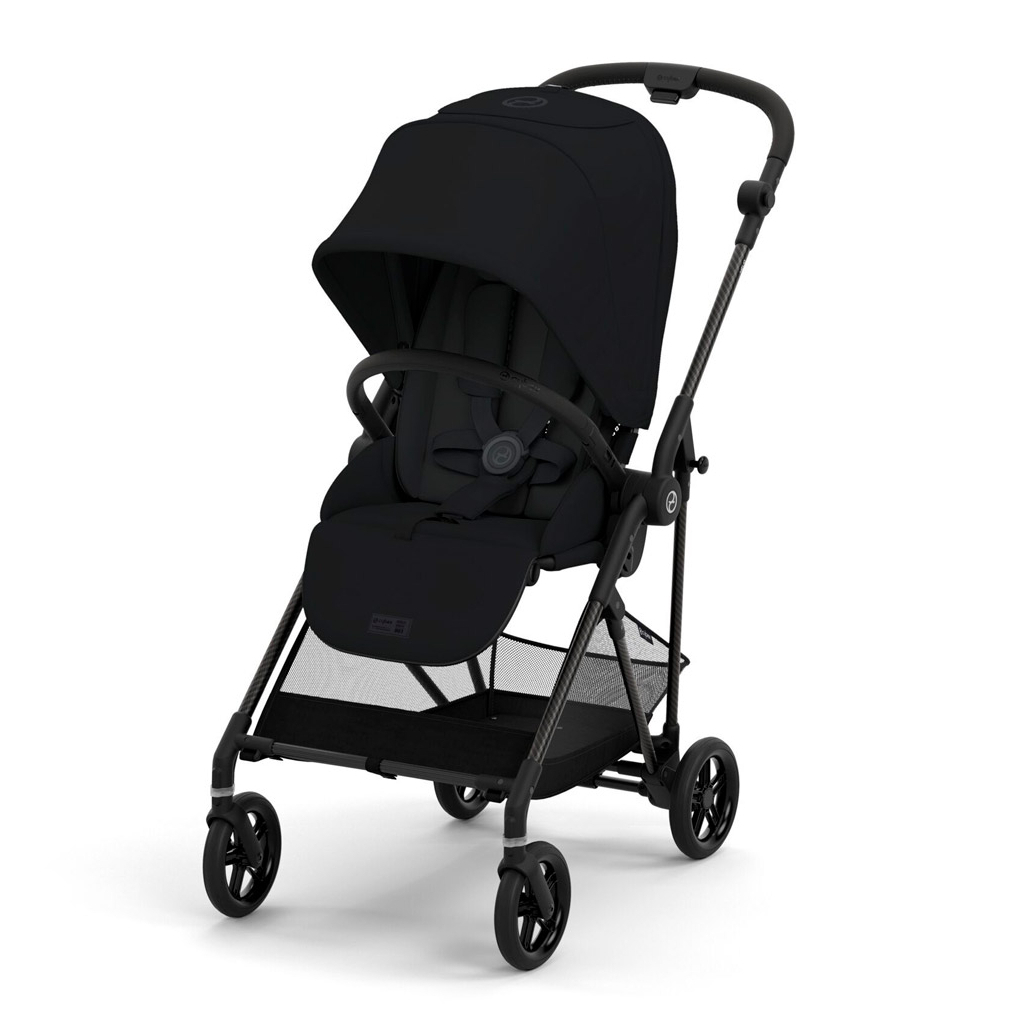 Коляска Cybex Melio Carbon Moon Black (з бампером) (522002639) - зображення 1