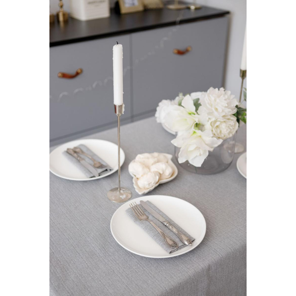 Скатертина Прованс святкова Перлина Silver 132х180 см (037594) - изображение 3