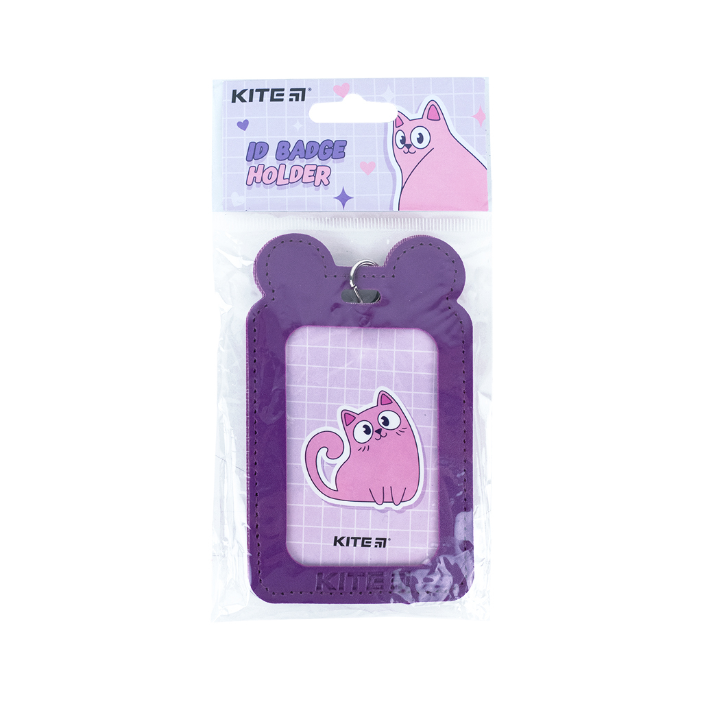 Бейдж Kite вертикальний на шнурку, фіолетовий (K24-296-1) - изображение 4