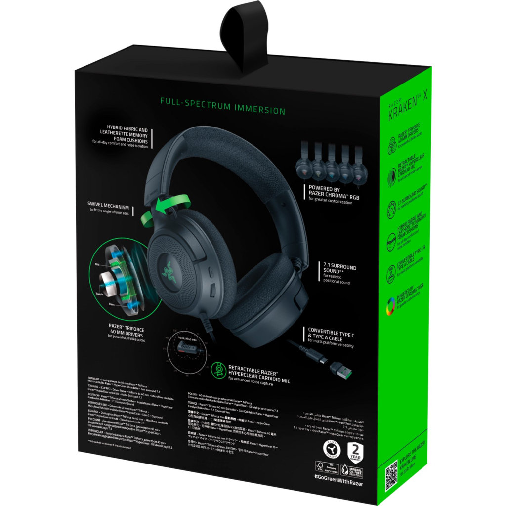 Навушники Razer Kraken V4 X Black (RZ04-05180100-R3M1) - зображення 10