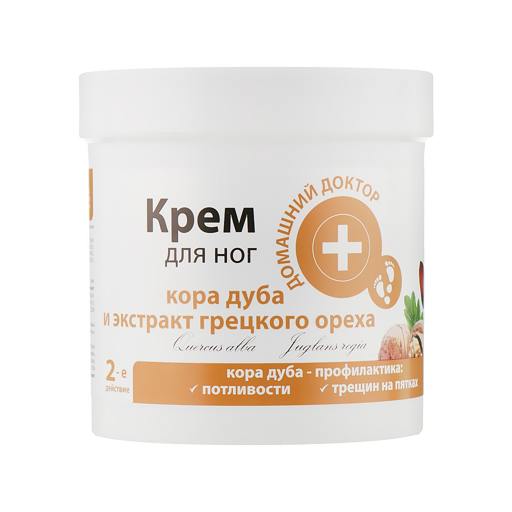 Крем для ніг Домашній Доктор Кора дуба і екстракт волоського горіха 250 мл (4823015924484) - изображение 1