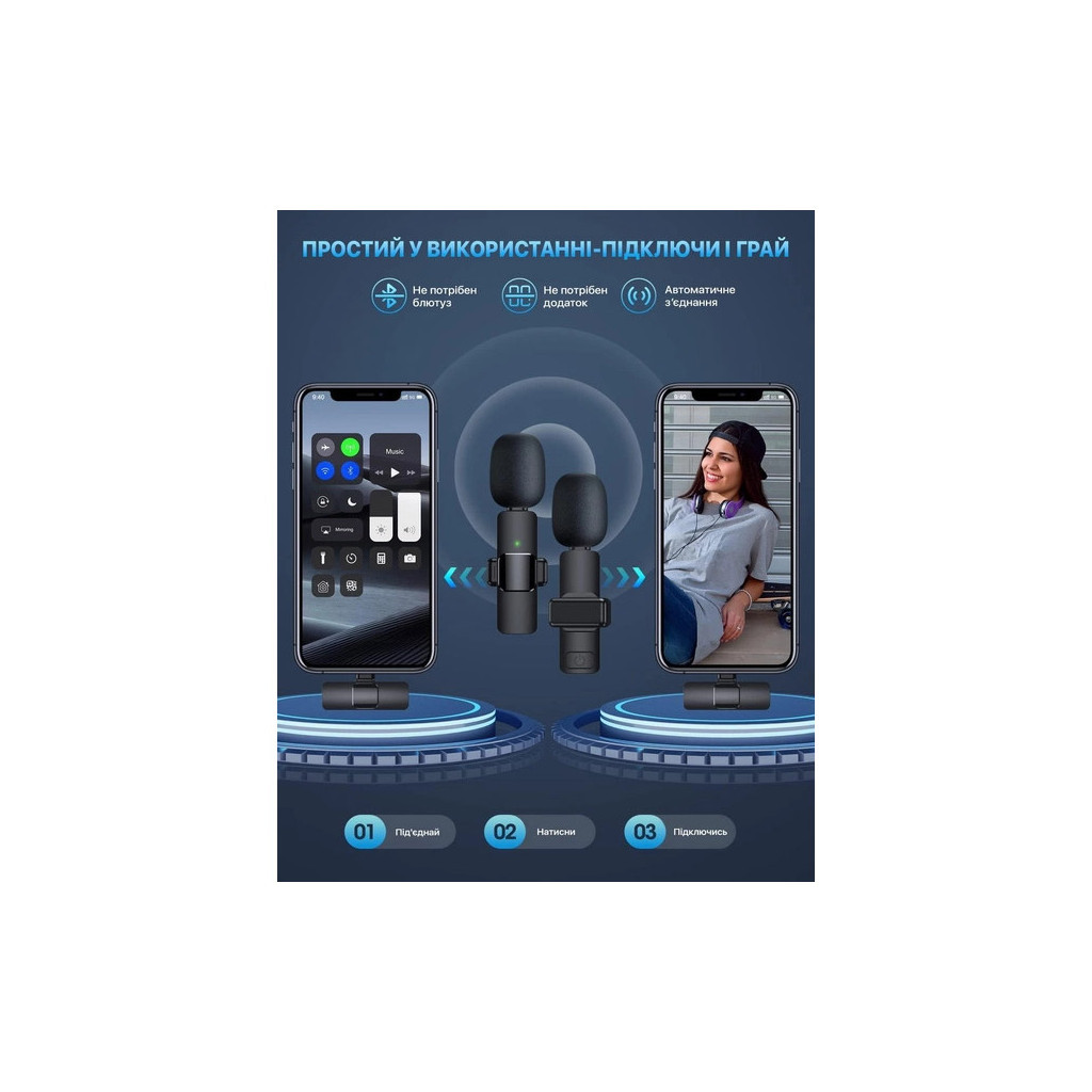 Мікрофон ХОКО K9 Lightning Black (XK-K9L2-BK) - зображення 4