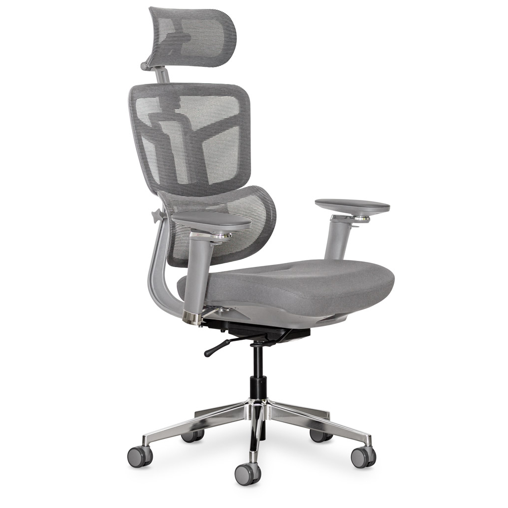 Офісне крісло Mealux S4 Air Fabric Grey (HF-S4 F/G) - зображення 1