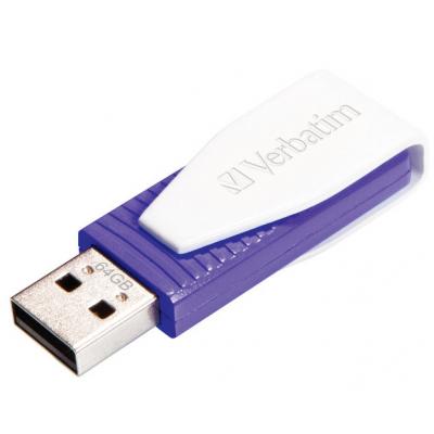USB флеш накопичувач Verbatim 64GB STORE'N'GO SWIVE VIOLET USB 2.0 (49816) - зображення 5