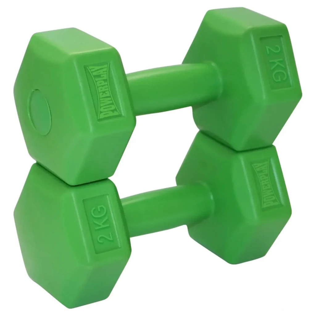 Гантель PowerPlay композитні 4124 Hercules 2 х 2 кг Зелені (PP_4124_2kg_2in) - зображення 2
