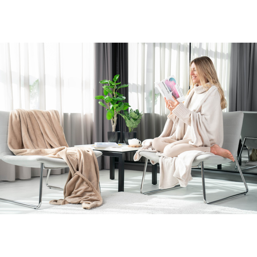 Плед Ardesto Flannel айворі 200х220 см (ART0202SB) - зображення 8