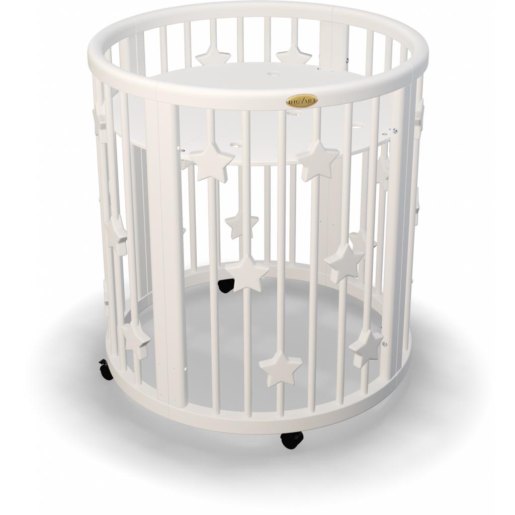 Ліжечко Ingvart Smartbed Plus з зірками молочний (4359001) - зображення 2