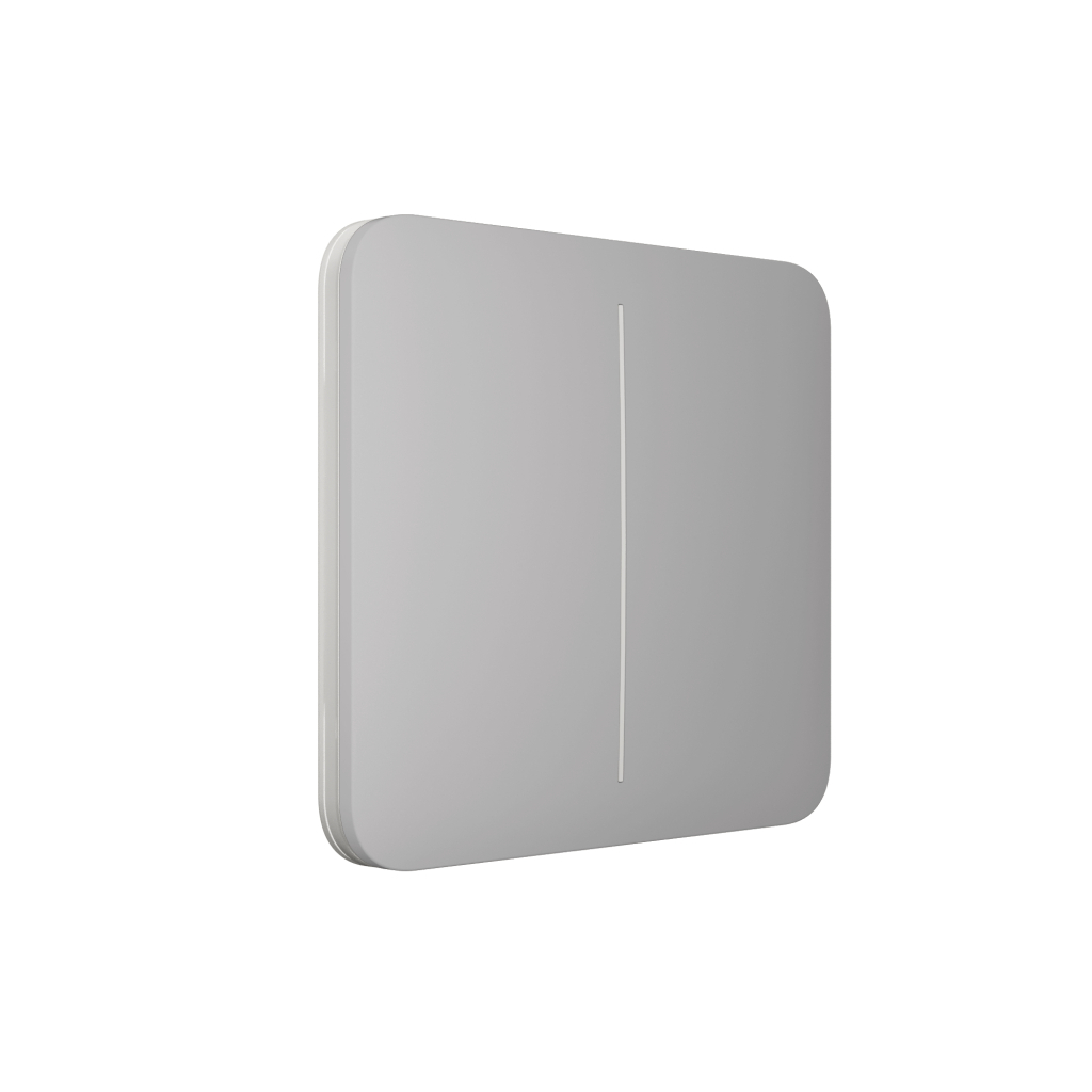 Накладна панель Ajax SoloButton 2-gang димний - picture 2