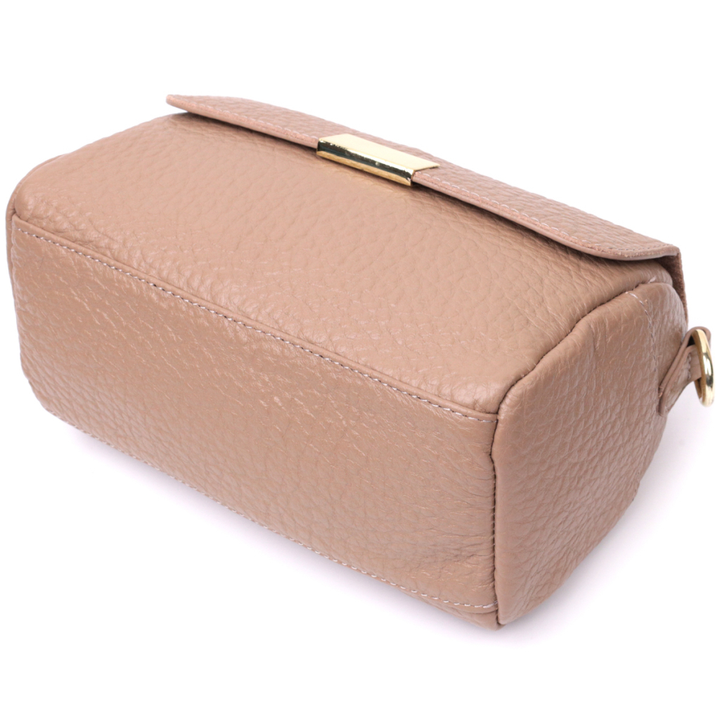 Сумка Vintage Шкіряна жіноча з плечовою лямкою Бежева (22403) - зображення 5