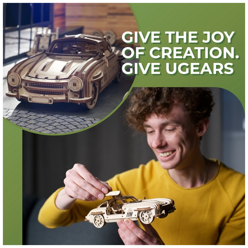 Конструктор Ugears Крилате спорткупе (6337511) - зображення 10